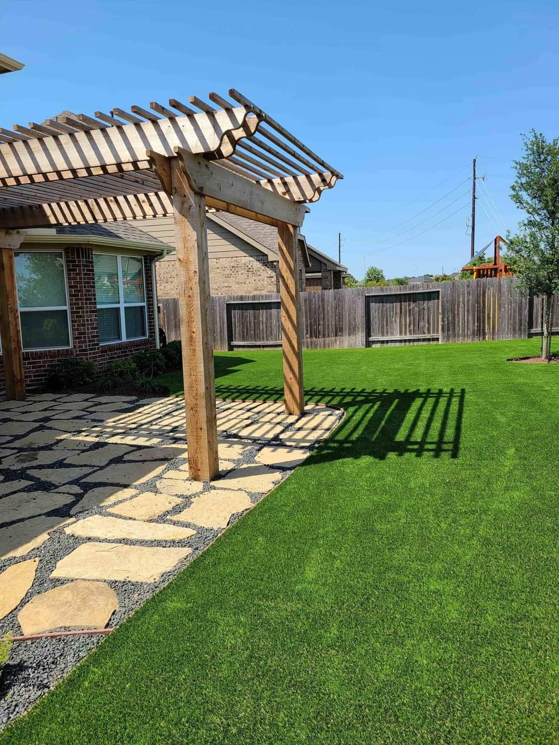 landscaping services completed for Houston, Texas residence