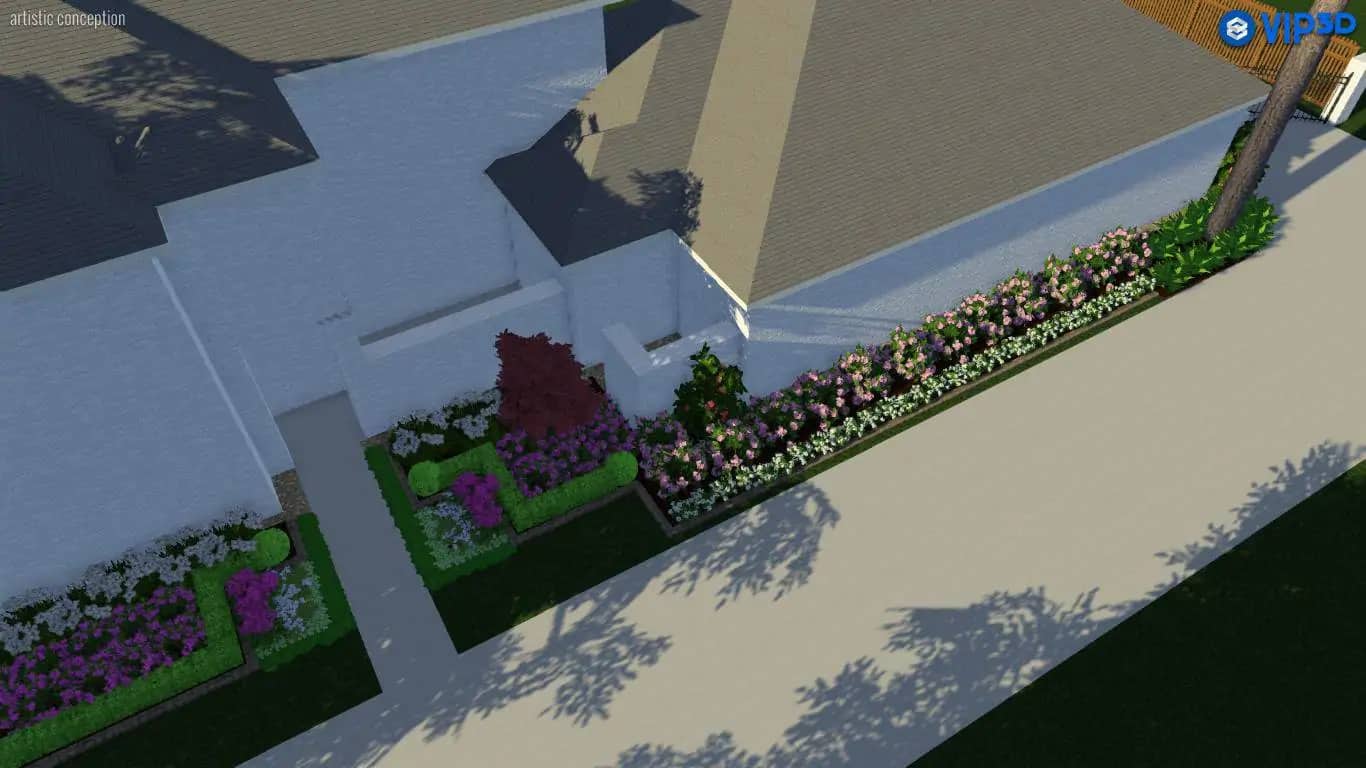 landscaping work done in Houston, Texas residence