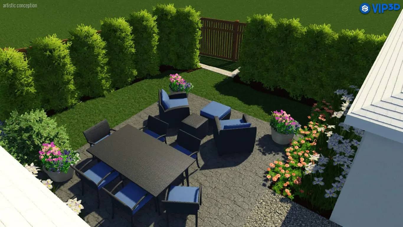 landscaping work done in Houston, Texas residence